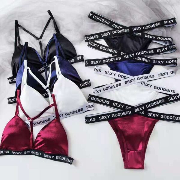 Underwear sexy silk bra Panty set