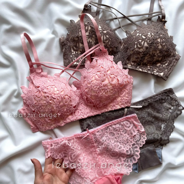 floral bra lace lightly lined triangle bra set