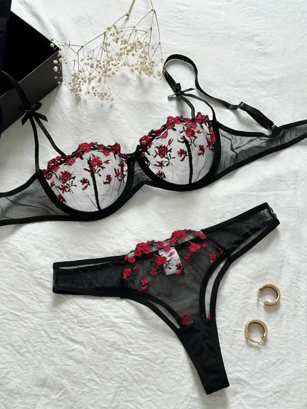 Flower Transparent Bra - Image 6