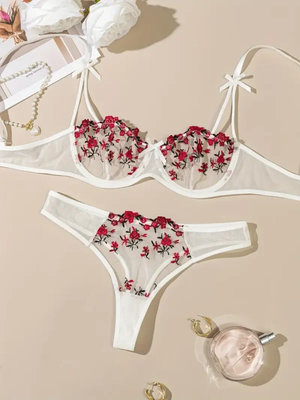 Flower Transparent Bra - Image 9