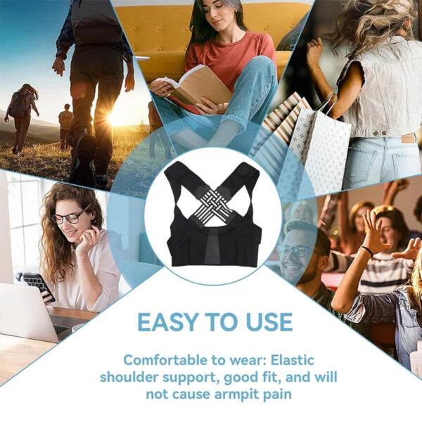 Adjustable Back Brace Posture Corrector  Belt for Men and Women - Image 4