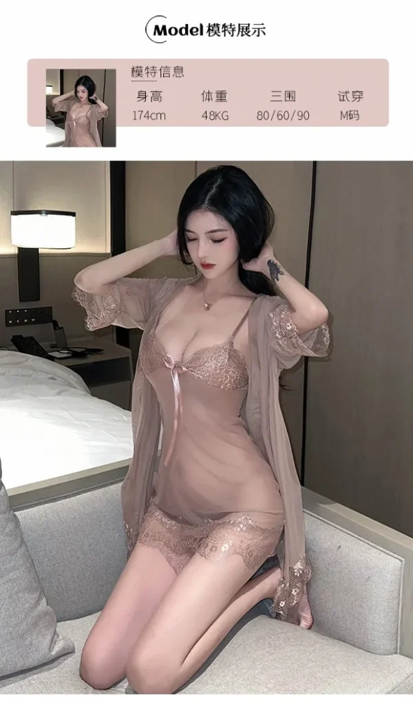 Transparent Robe Set For Women Nightwear - Image 9