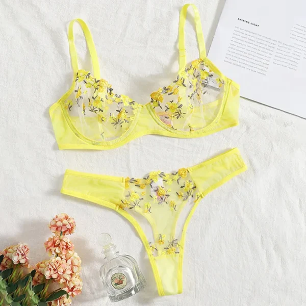 Flower Transparent Bra - Image 15