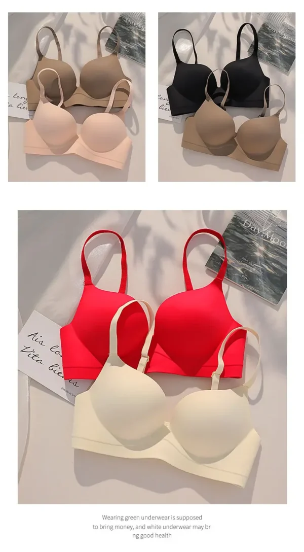 Women Gathered Seamless Lingerie Push Up Bra - Image 17