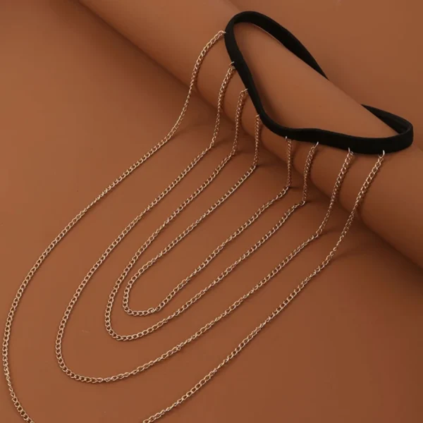 Multi Layer Tassel Thigh Chain Anti-slip Belt Chain Harness Summer Beach Nightclub Leg Accessories for Women and Girls - Image 6