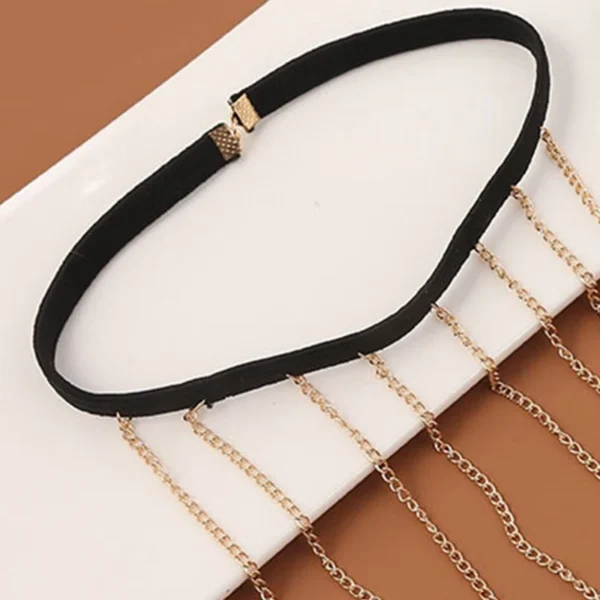 Multi Layer Tassel Thigh Chain Anti-slip Belt Chain Harness Summer Beach Nightclub Leg Accessories for Women and Girls - Image 3