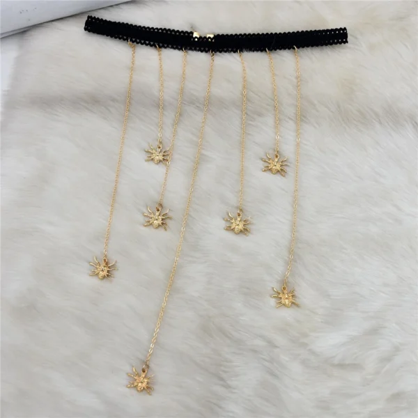 Fashion Sexy Spider Pendant Gold Color Metal Tassel Leg Chain For Women - Image 3