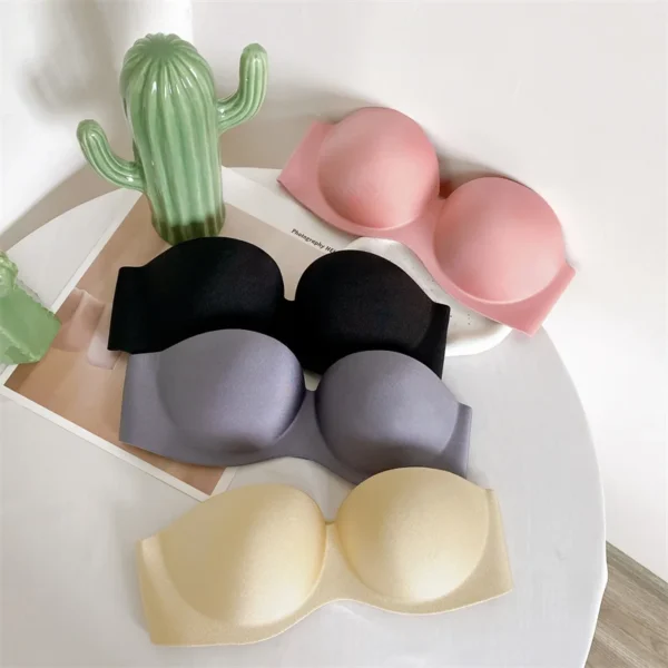 Women Strapless Bra 1/2 Cup Seamless - Image 6