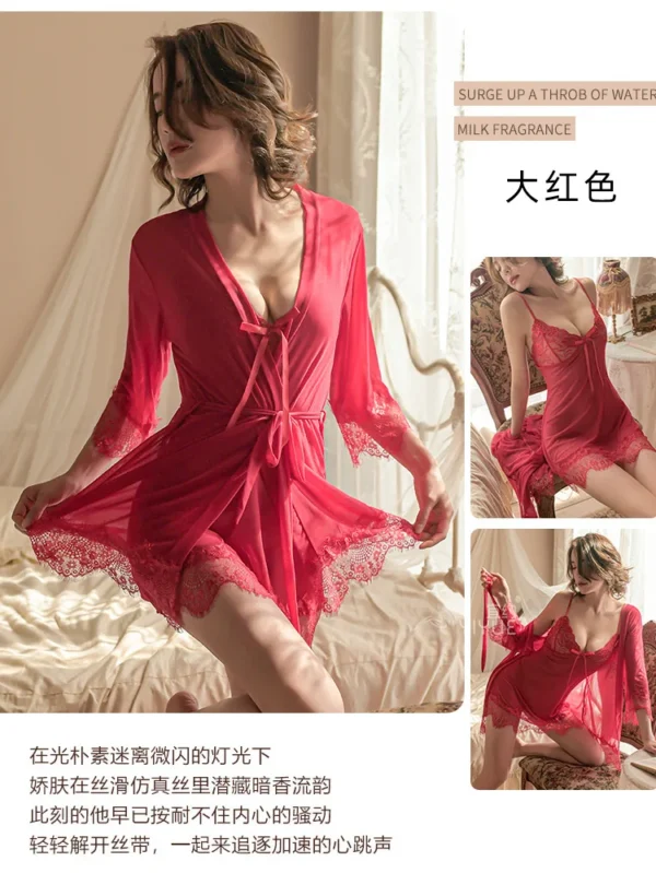 Transparent Robe Set For Women Nightwear - Image 5