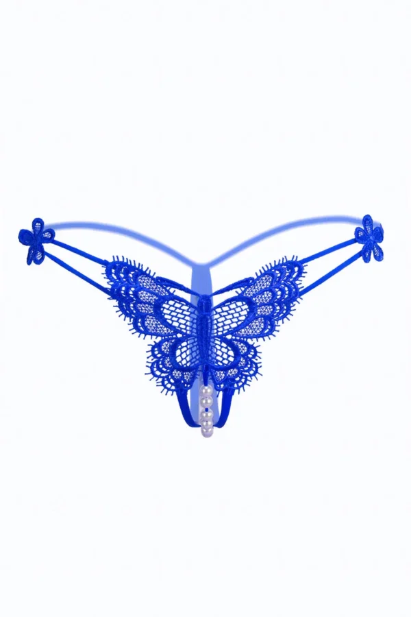 Butterfly and Pearls Crotchless Thong - Image 10