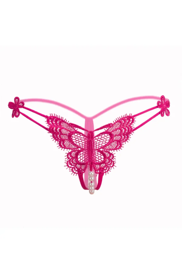 Butterfly and Pearls Crotchless Thong - Image 9