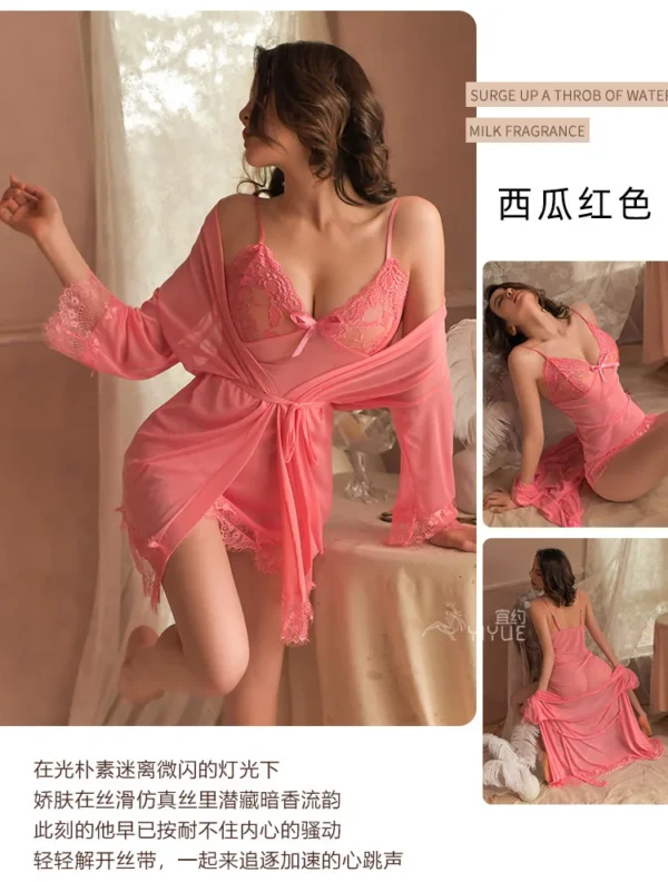 Transparent Robe Set For Women Nightwear - Image 2