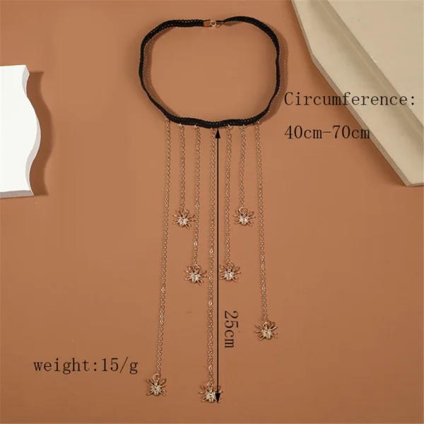 Fashion Sexy Spider Pendant Gold Color Metal Tassel Leg Chain For Women - Image 2