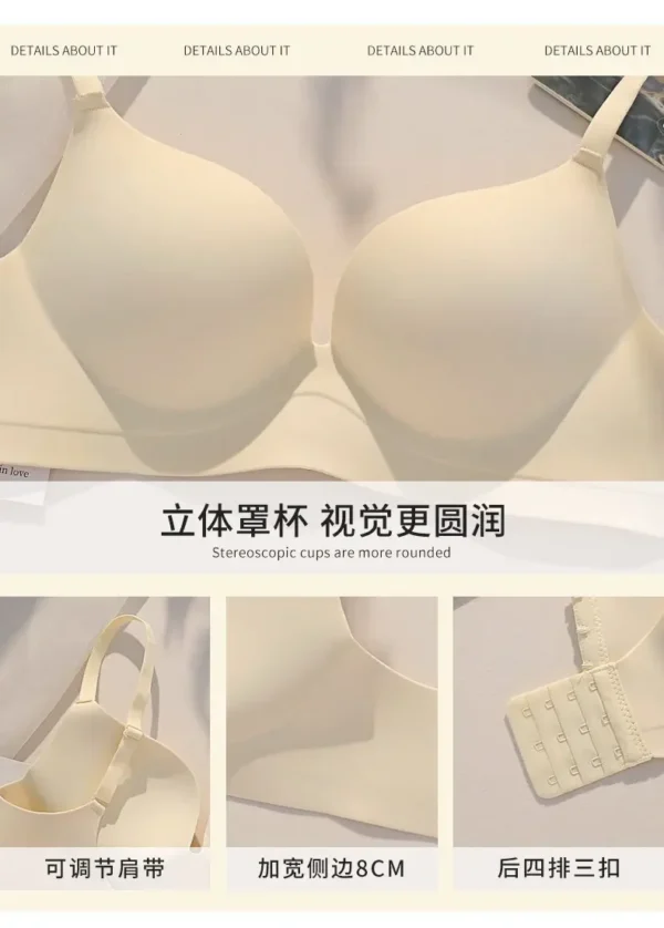 Women Gathered Seamless Lingerie Push Up Bra - Image 14