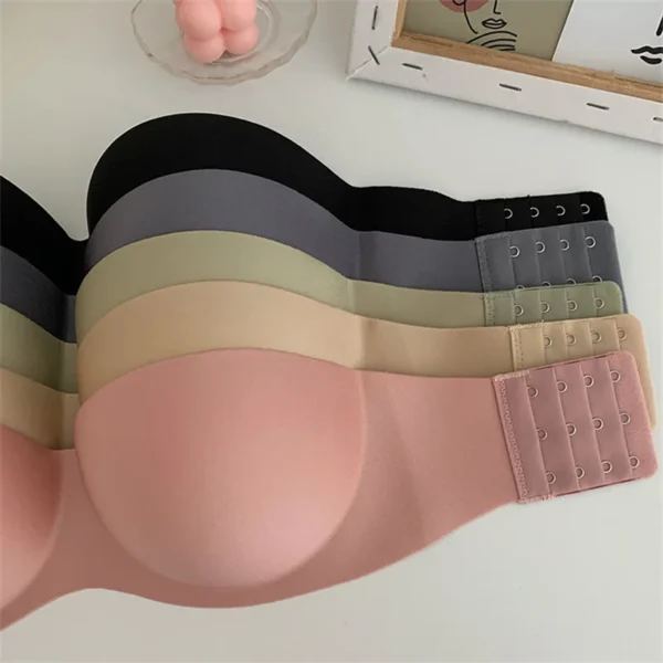 Women Strapless Bra 1/2 Cup Seamless - Image 20