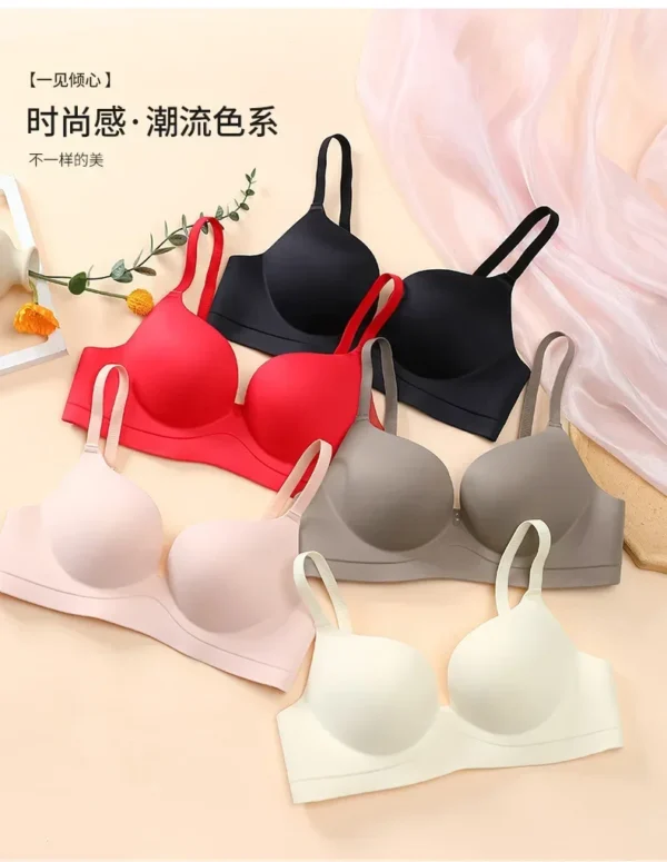 Women Gathered Seamless Lingerie Push Up Bra - Image 2