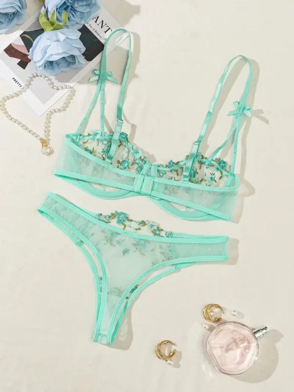 Flower Transparent Bra - Image 21