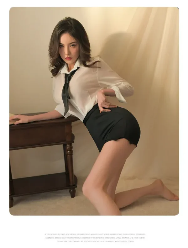 School Teacher Cosplay  Lingerie Erotic Secretary Costume - Image 6