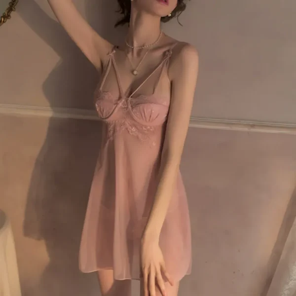 Women Lace Transparent Nightdress - Image 9