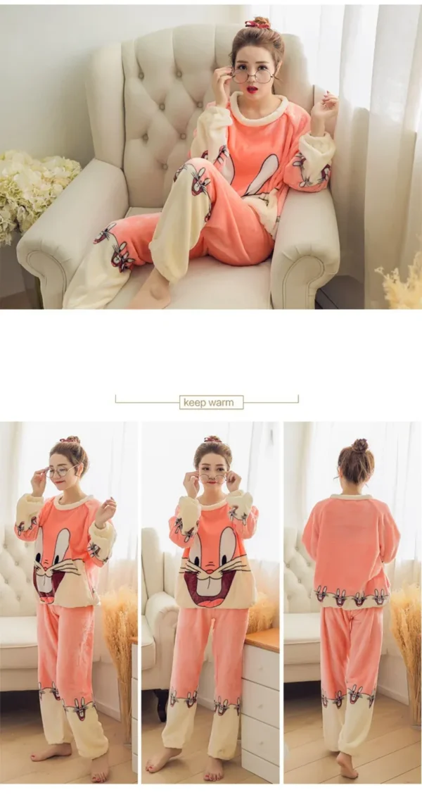 Winter Fleece Velvet Pajamas Women - Image 4